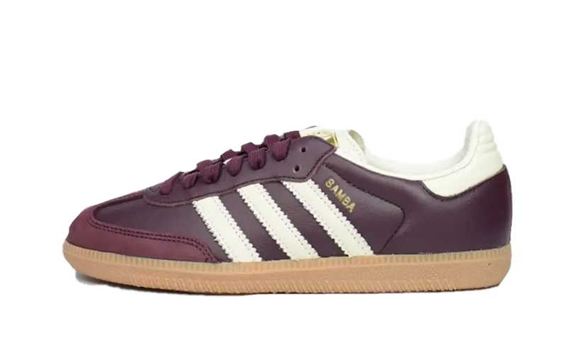 Adidas Samba OG Maroon Gold Metallic
