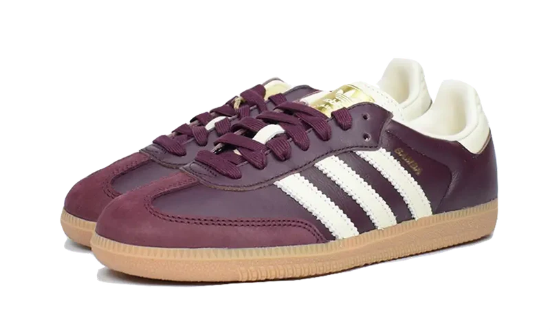 Adidas Samba OG Maroon Gold Metallic