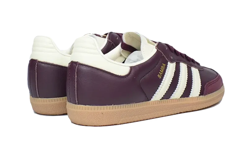 Adidas Samba OG Maroon Gold Metallic