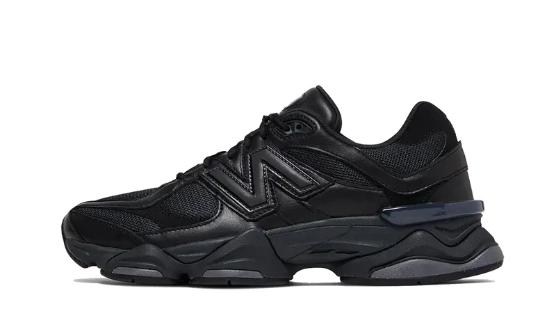 New Balance 9060 Triple Black Leather