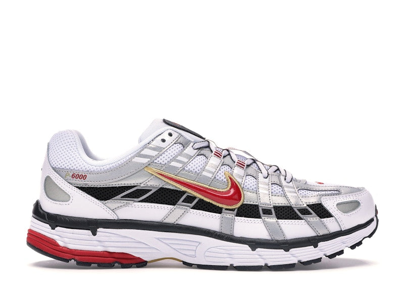 Nike P-6000 White Gold Red