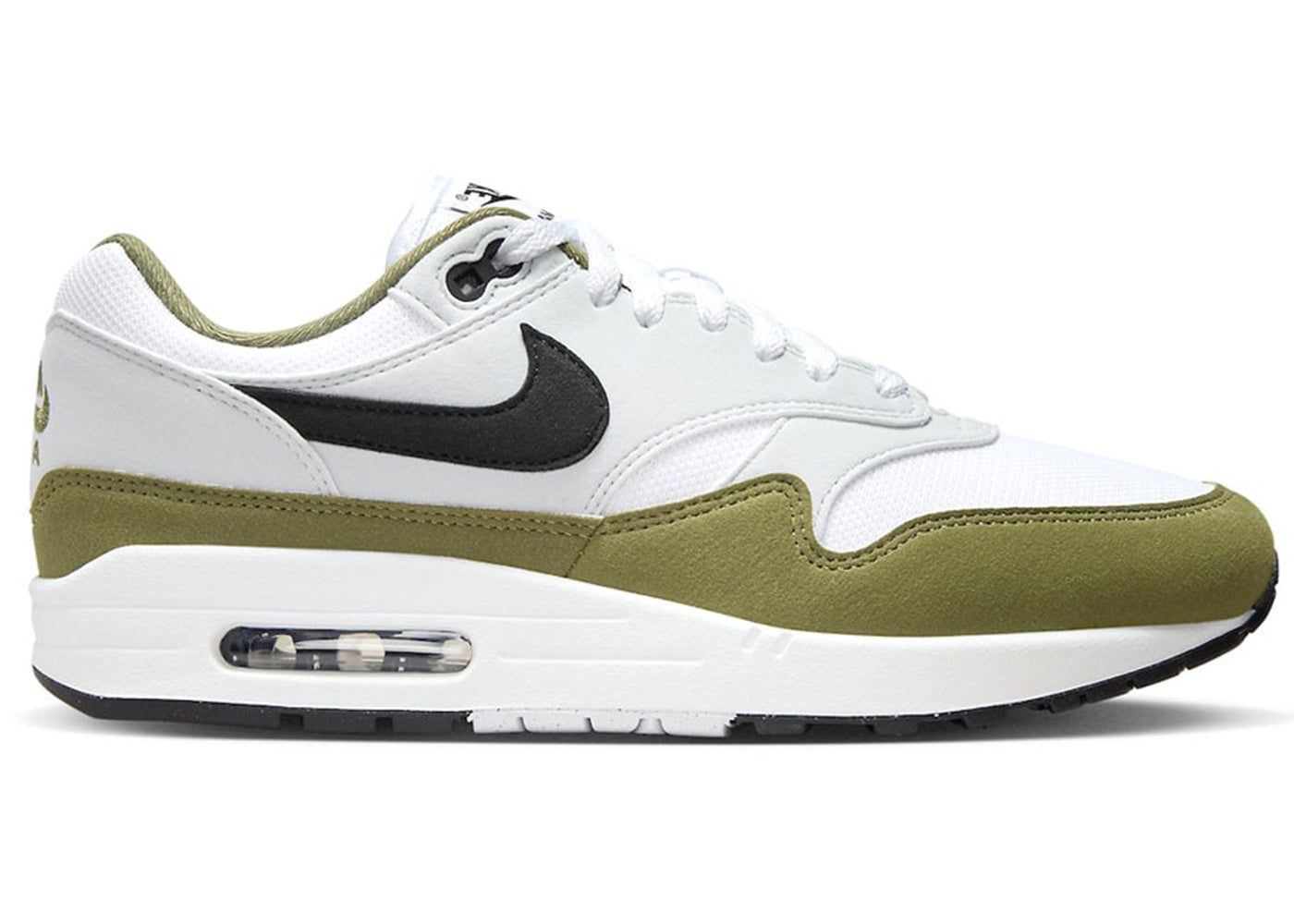 Nike Air Max 1 White Black Medium Olive